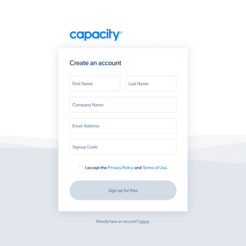 Capacity Signup