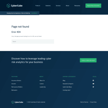 CyberCube 404 Page Not Found
