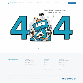 Elementum 404 Page Not Found