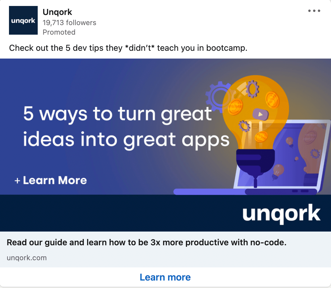 Unqork LinkedIn Ads 2