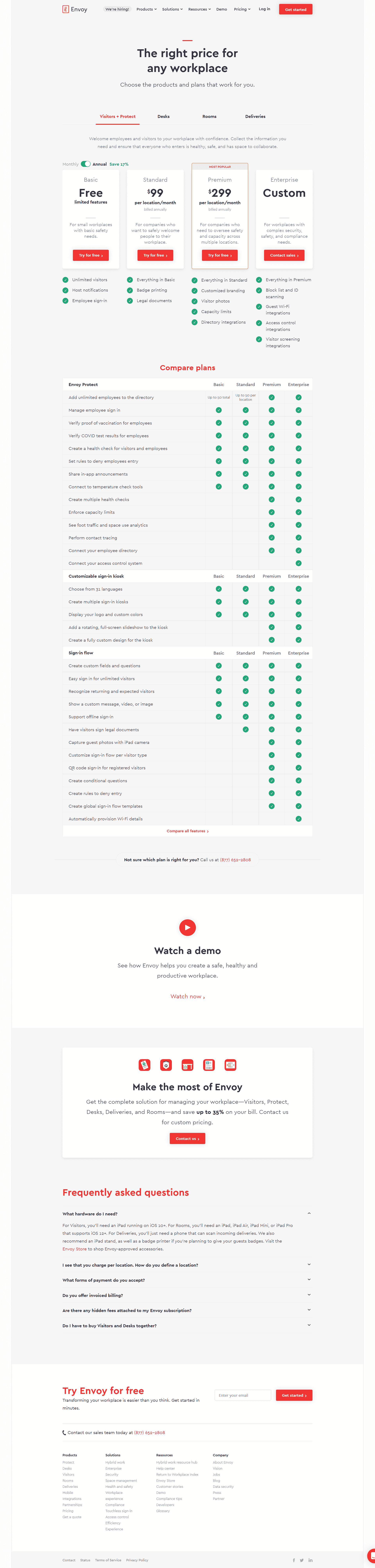 Envoy Pricing