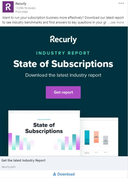 Recurly Linkedin Ads