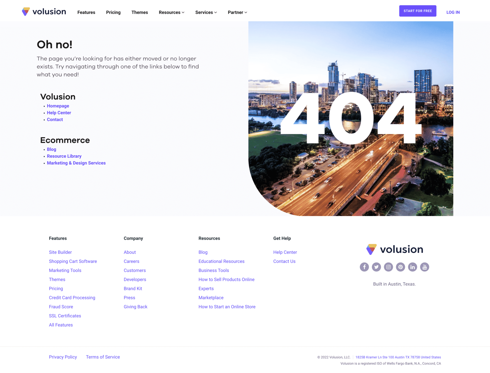 Volusion 404 Page Not Found