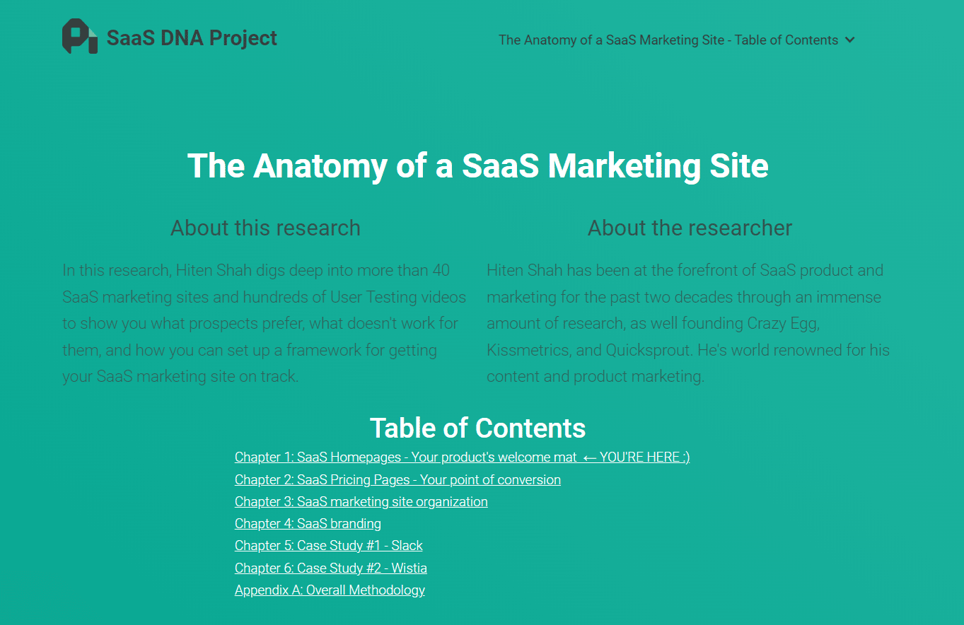 Content Pillar Examples: SaaS DNA