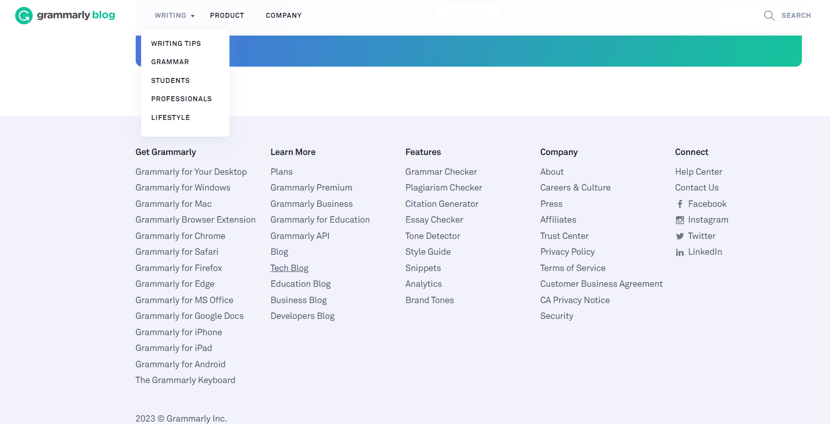 Grammarly Content Pillars