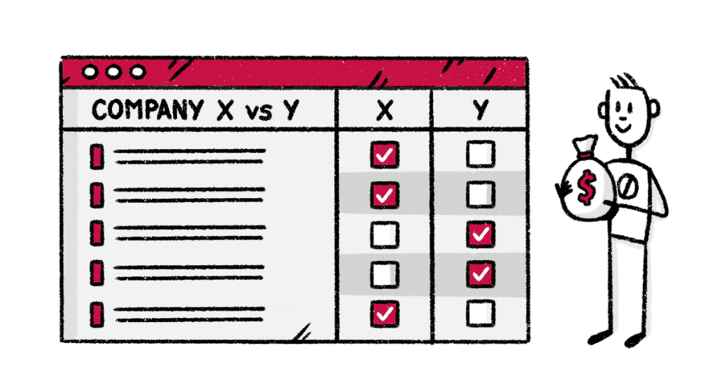 How to build comparison pages with examples