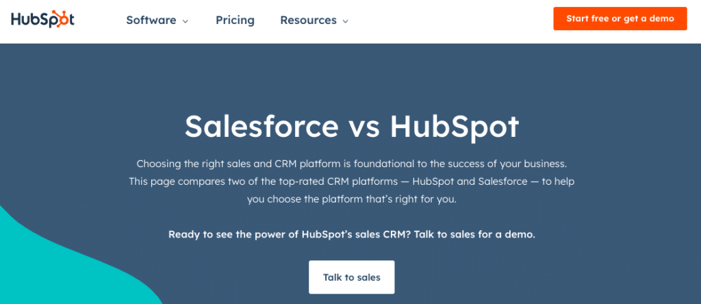 HubSpot and Salesforces are example of Potential Competitors