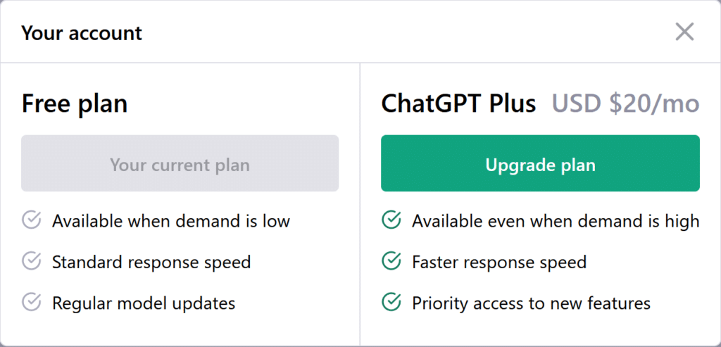 ChatGPT Pricing