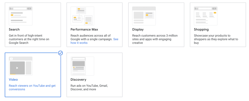 YouTube ads using Google Ads Video Ad feature