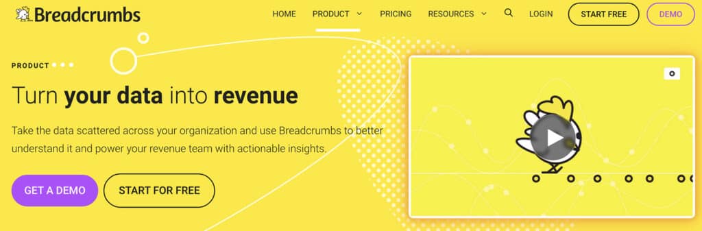 Breadcrumbs product page