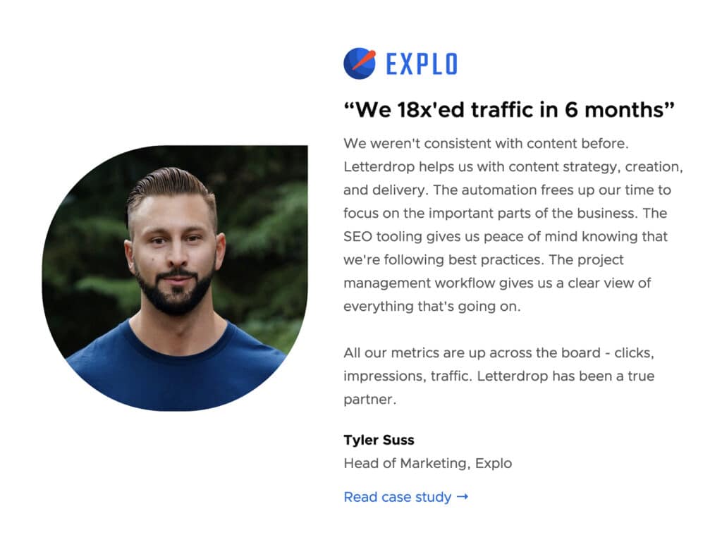 Letterdrop product testimonials