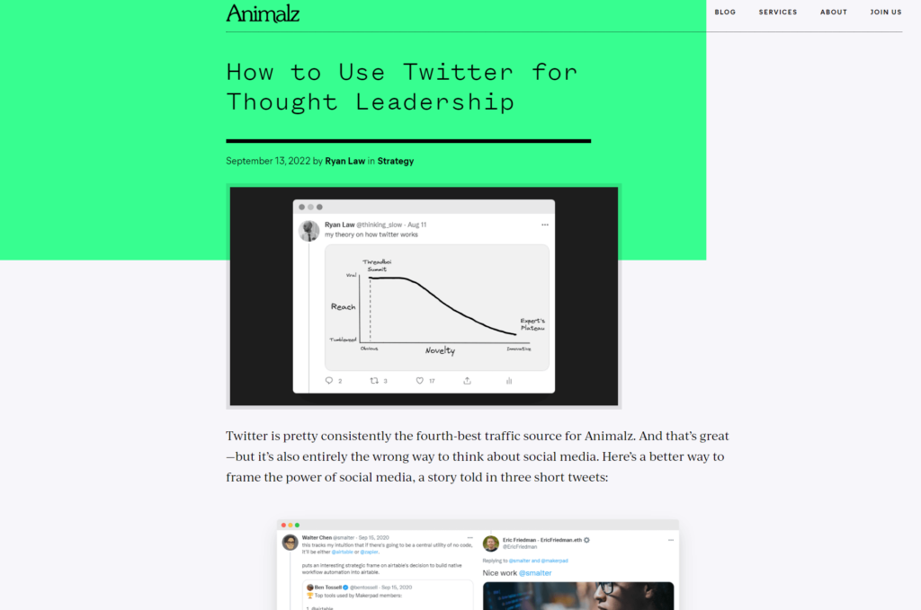 Animalz Thought Leadership Example