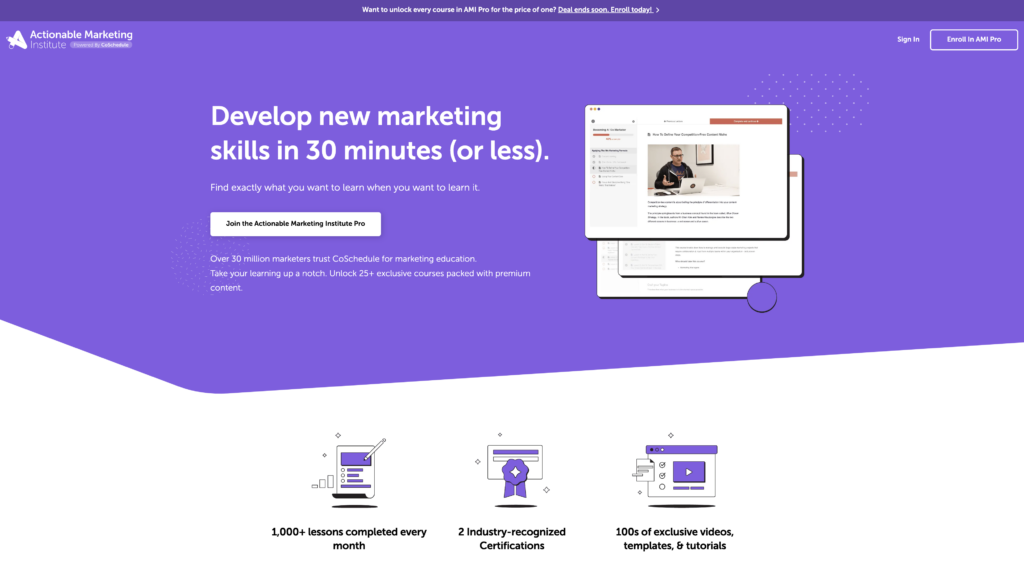 CoSchedule Free Marketing Courses