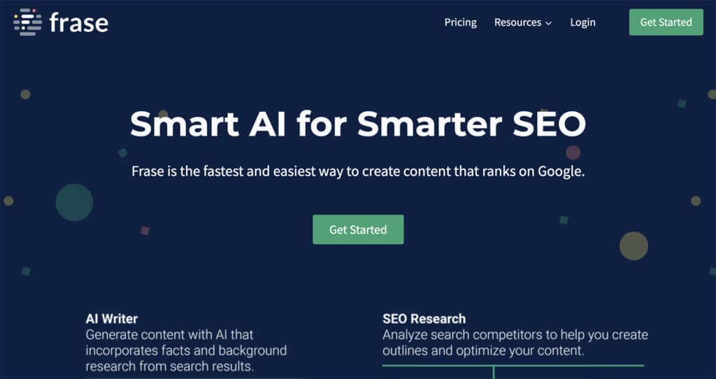 Frase, an SEO and content marketing tool