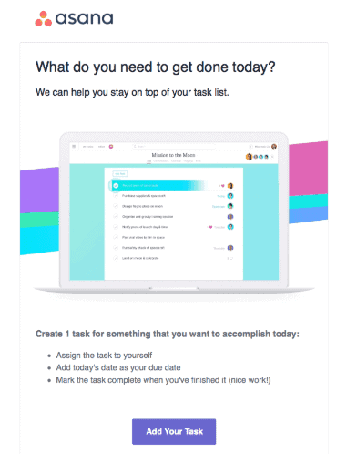 Asana's Product Utilization Email