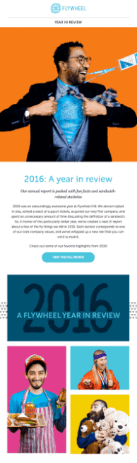 Flywheel's Year-End Review Email