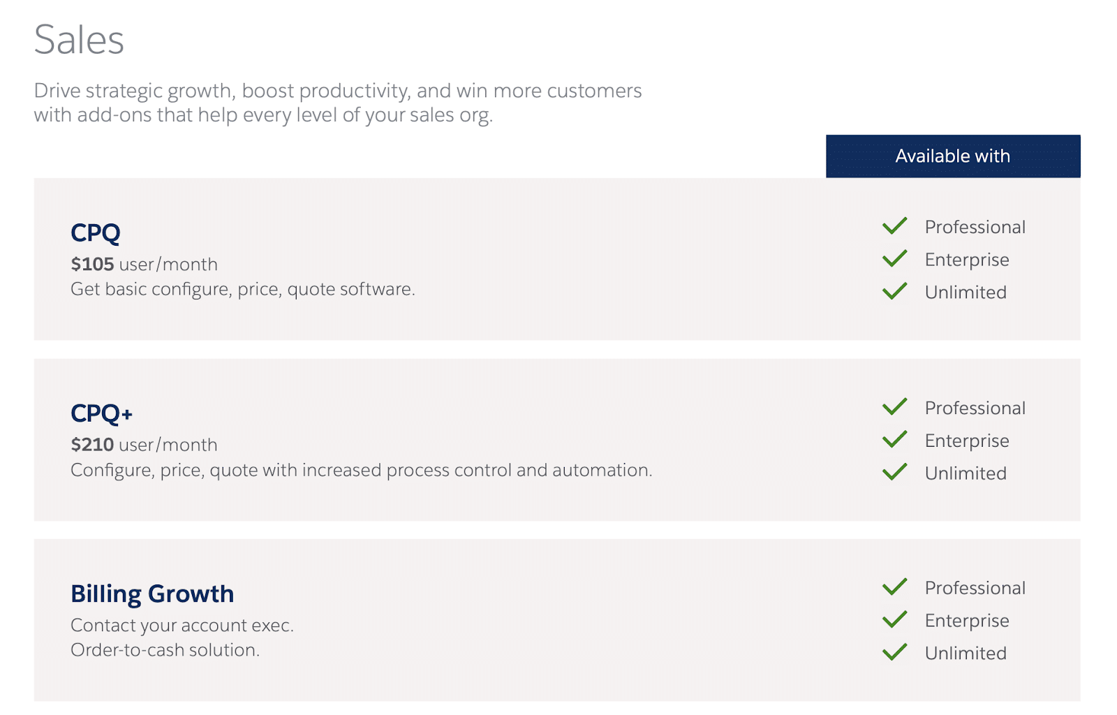 SaaS Per Feature Pricing Page Example