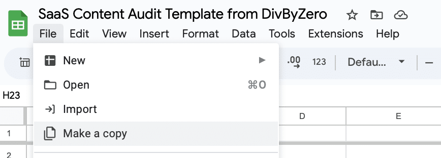 Download our Free SaaS Content Audit Template