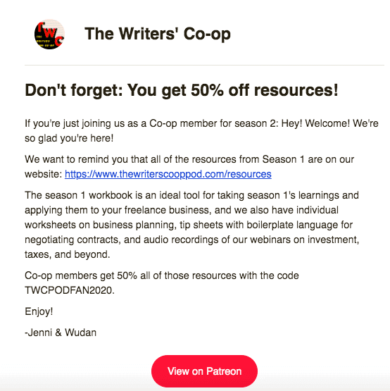 Writer's Co-Op's Smart Offer